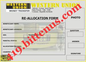 419RE-ALLOCATION FORM